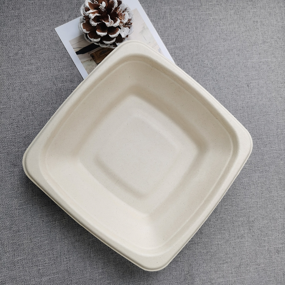  32oz Compostable Square Container Eco Friendly Bowls with Lids
