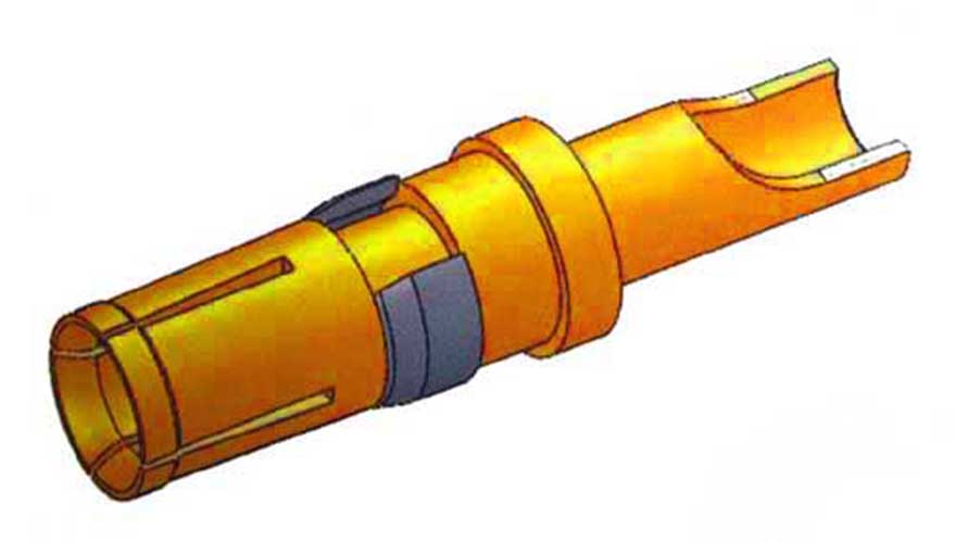 Coaxial D-sub Connector Power Pin Solder Female Contact