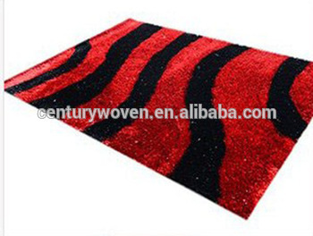 100 % shaggy silk polyester shaggy carpet