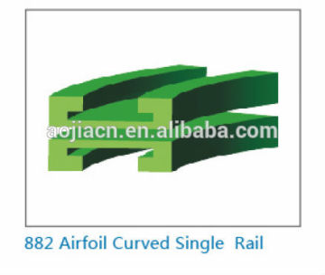 Conveyor plastic curved guide rail