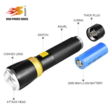 26650 battery 4000 mAh capacity power bank flashlight /flashlight mobile Power bank