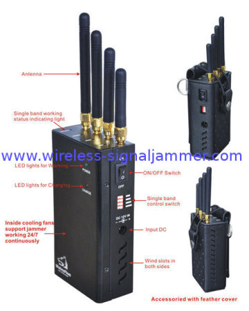 Señal Jammer Black Portable Multi Bands Wifi Cdma Gsm 3g Cellphone Cellular Signal Jammer