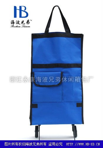 folding wheeled shopping bag