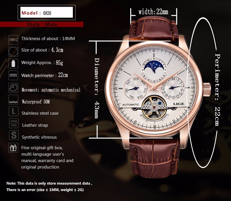 2021 Men Watches LIGE Brand Sport Watches For Mens Mechanical Clock Man Casual Military Waterproof Wrist Watch relogio masculino