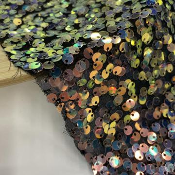 Color Intrigue Sequins Embroidery On Chiffon Ground