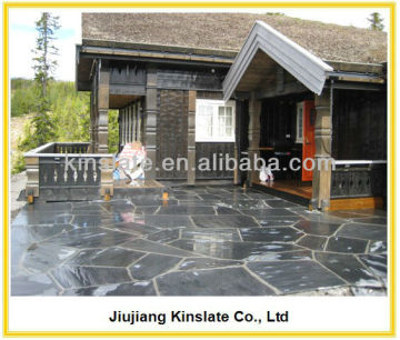 Natural Stone Crazy Irregular Random Black Slate Paving