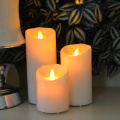 Moving Wick USB Rechargeable Led Flameless Pillar Candles