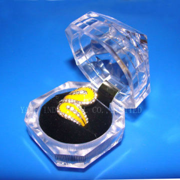 Clear/transparent Cheap Ring Box plastic gifts box for ring/earring/jewelry/ring watch