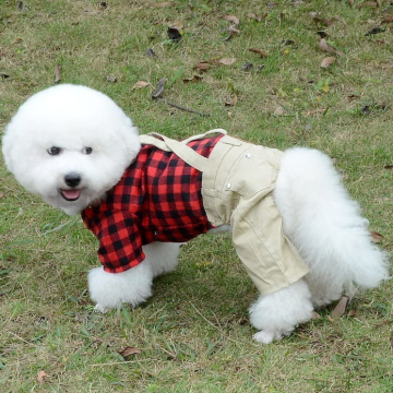 Ropa de mascotas guardones pantalones mono pequeño