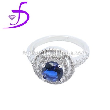 2015 hot-seller crystal silver jewelry precious stone ring in silver