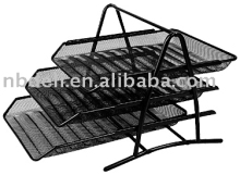 Mesh 3-tier document tray