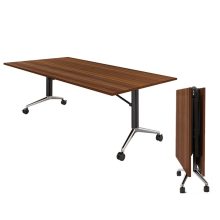 Professional Flip Top Mobile Training Tables with Lockable Wheels for Conference, Training Rooms, Media Centers & Classrooms