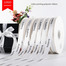 Logo Printed Ribbon Colors for Gift Wrap Boxes and Packaging Decoration