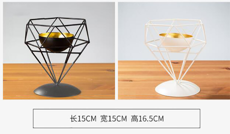Nordic style creative modern geometric wrought iron candle holder decoration home decorations romantic candlelight dinner props