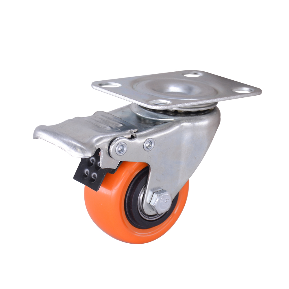 Nội thất 2 inch PVC Caster với phanh