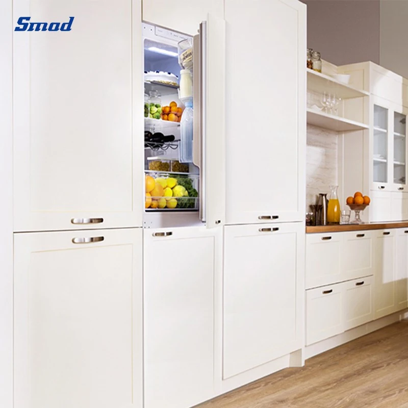 Built-in Wholesale Double Door Panel Ready Built in Refrigerator for Home