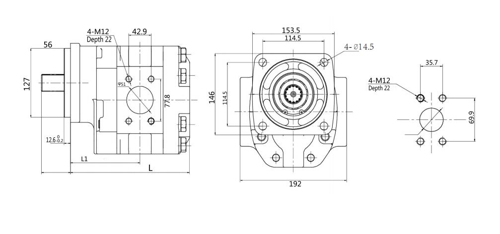 4PF** Dimensions