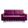 Lila Tyg Loveseat Futon Soffa Cum Bed