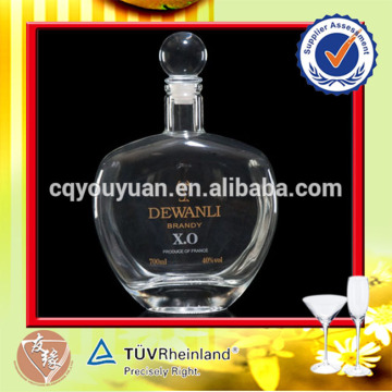 High Transparent 700ml cheap Martini glass bottles with corks