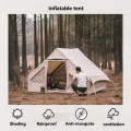 White Large Family Inflatable Canvas Cotton Cabin Tent