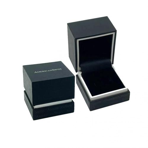 Luksusowe mini czarne kolczyki biżuteria pierścieniowa