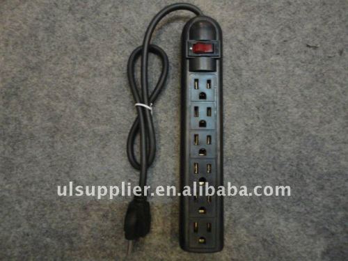 S20418 UL black 6 outlet power strip