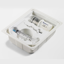 Matte white injection syringe thermoformed PS tray plastic packaging box