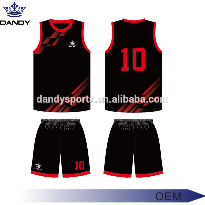 Maillot de basketball sublimé personnalisé à col en V