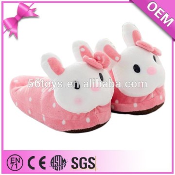 customize slippers plush toy fabric,plush bunny slippers