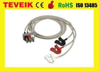 Patient Monitor Connector ECG Cable , Durable Clip ECG 3 Le