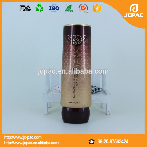 OEM Aluminium Plastic Cosmetic Oval Tube/ D35mm aluminum cosmetic soft tube for BB cream