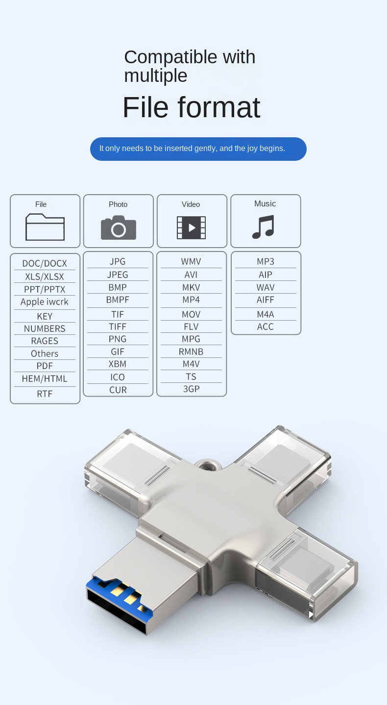 Micro Card Adapter USB 3.0 Micro SD to USB Card Reader OTG USB for Lightning Type Adapter 4 In 1 TF SD Card Reader