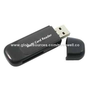 USB2.0 Multi-card Reader, Supports SDHC/Micro SDHC/MS/MS Pro/MS Pro Duo, Elegant Style, High-quality