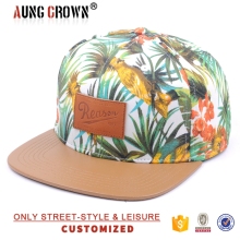 Blank plain floral printing fabric cap snap back hat and cap