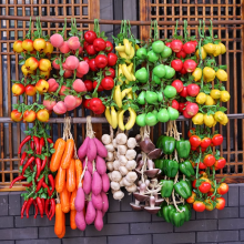 Wholesale Artificial Fruit and Vegetable Lanyards for Home Decoration