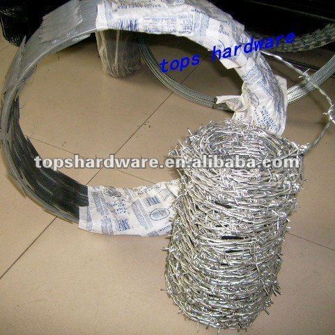 Double Twist Electro galvanized barbed wire