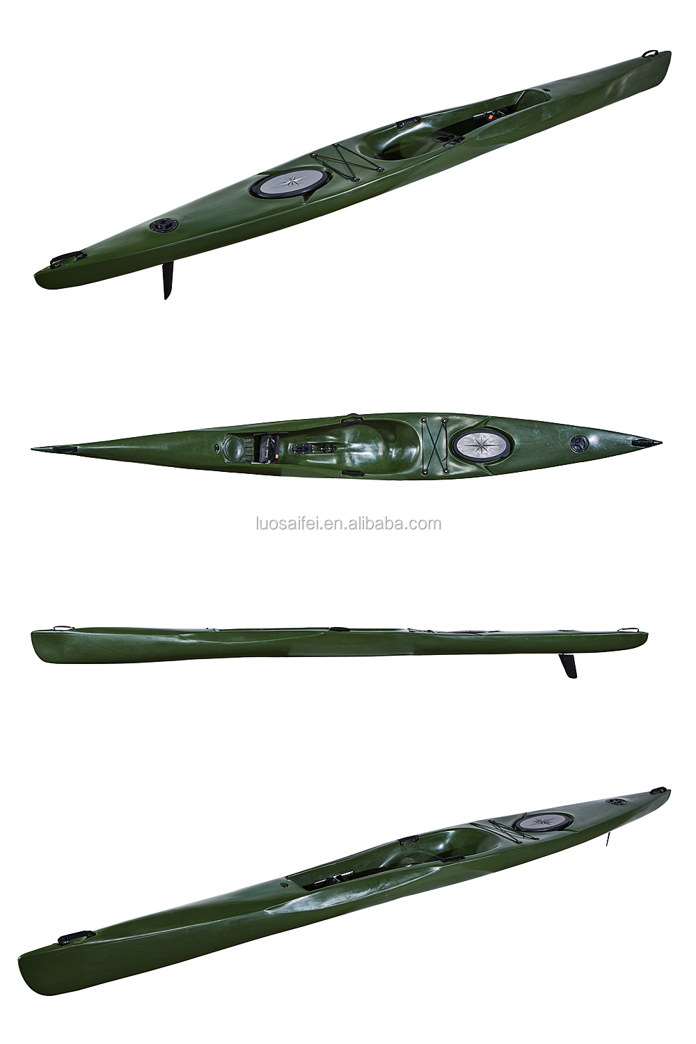 Light weight 5m long single sit in racing kayak