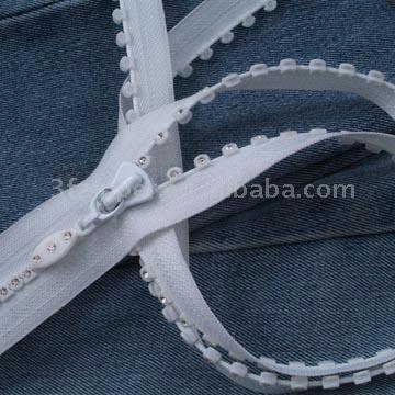 rhinestone zipper