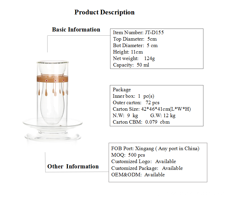 Glass Tea Set with Glass Holder