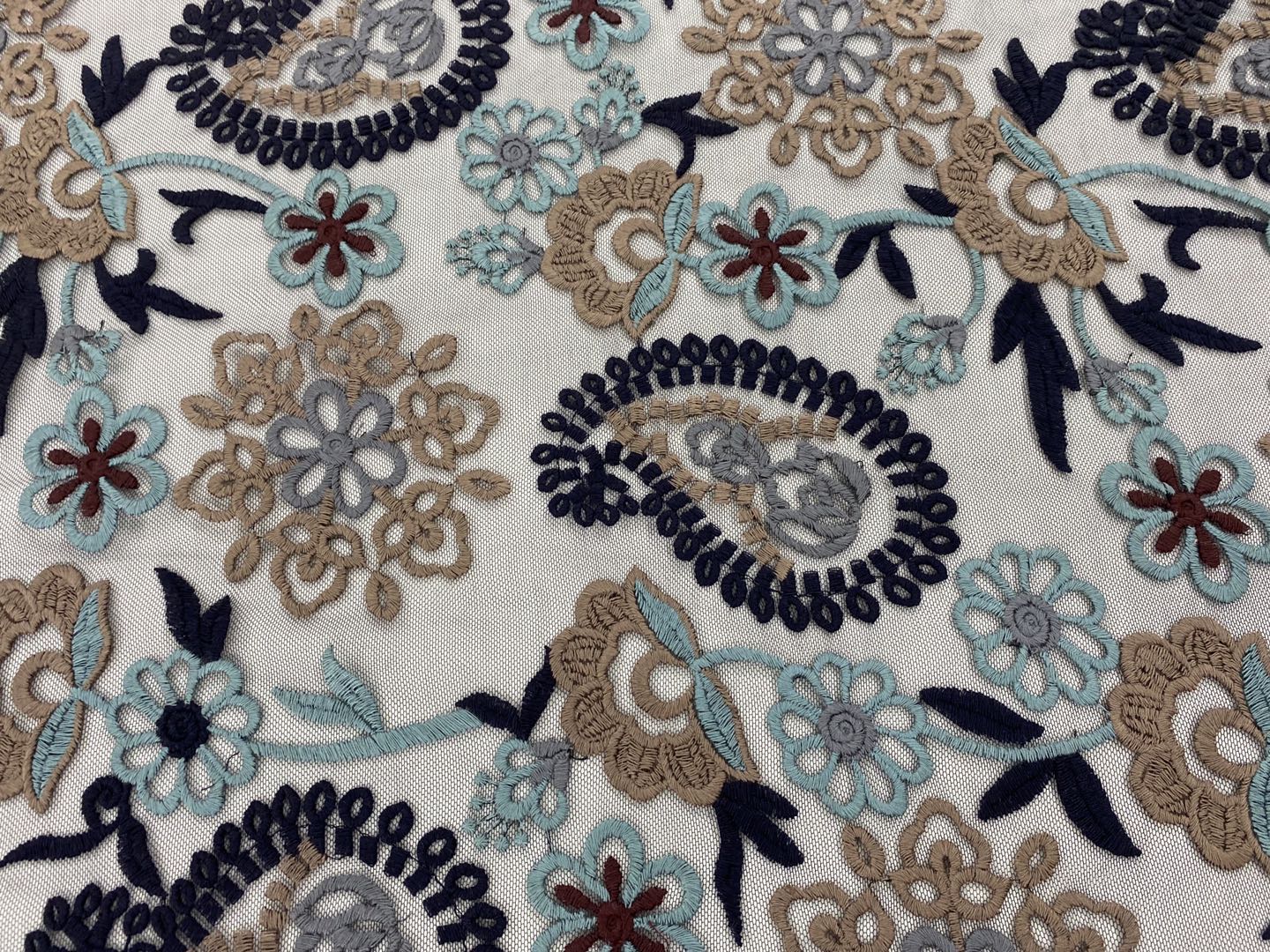 Paisley Embroidery Fabrics