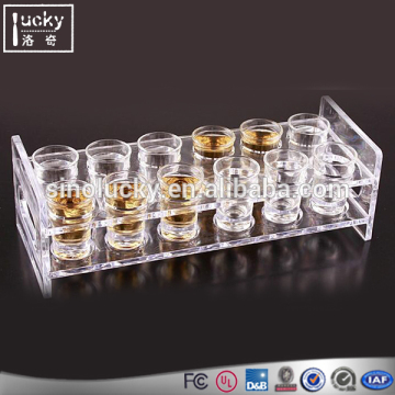 Clear Acrylic led cup serving tray / with multi cup holder tray