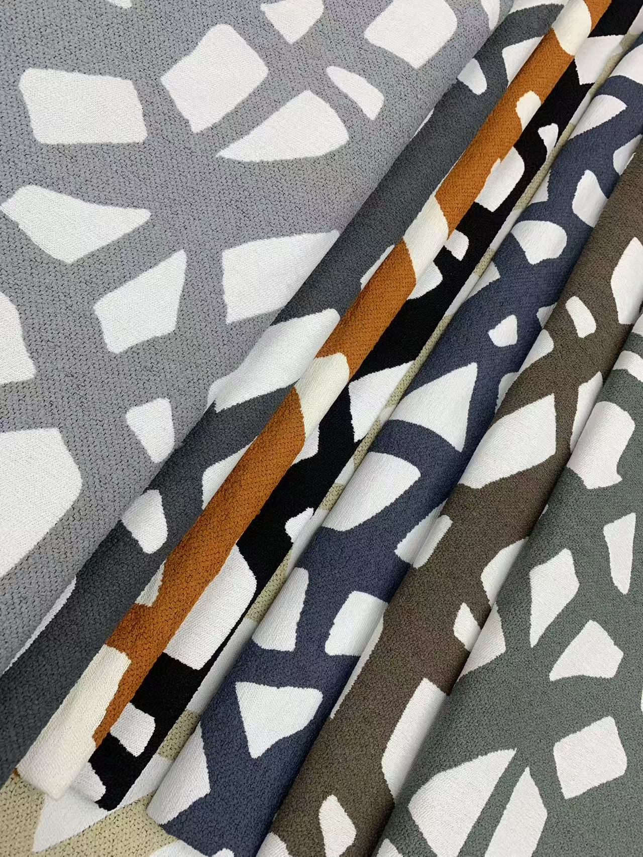 Πολύχρωμο γεωμετρικό ύφασμα ταπετσαρίας Multi Color Geometric Upholstery Fabric