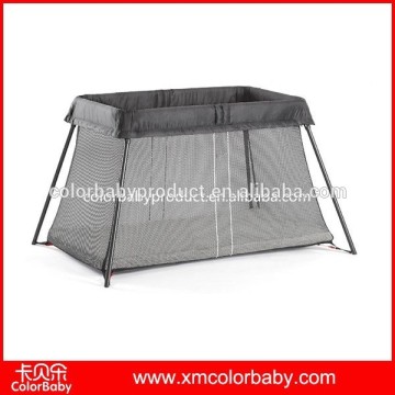 Baby Travel Crib Light Portable Travel Bed Black Mesh BP24A