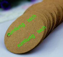 Wholesale,Round Kraft Paper Blank Gift Tag Retro Hang tag Labels12
