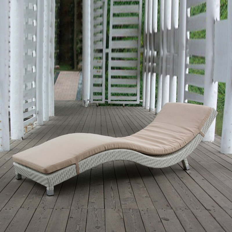 Rattan Furniture Outdoor Garden Aluminium Sun Lounger Pool