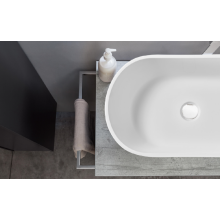 Lavabo da appoggio in resina acrilica pura pietra per bagno