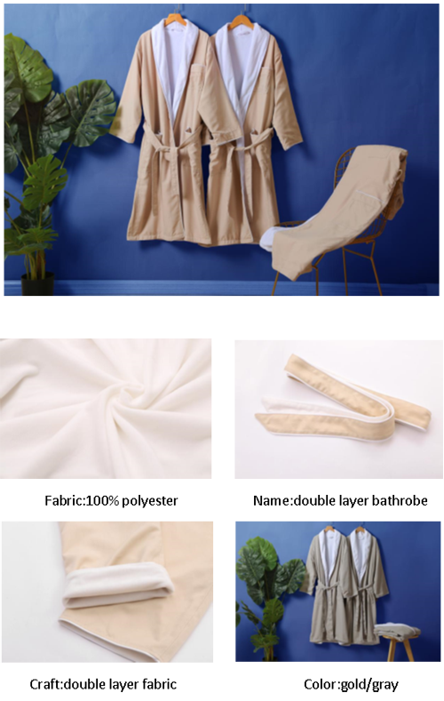 Double Layered Luxury Hotel Bath Robe