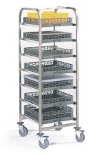 Dishwasher rack trolley, s/s