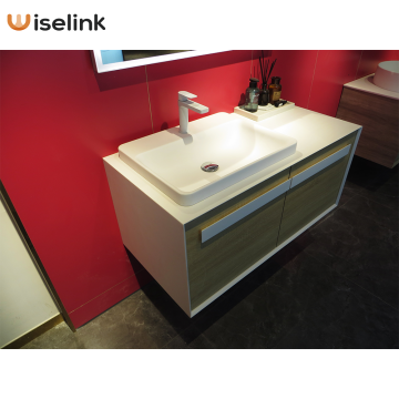 solid surface bathroom vanity with sink