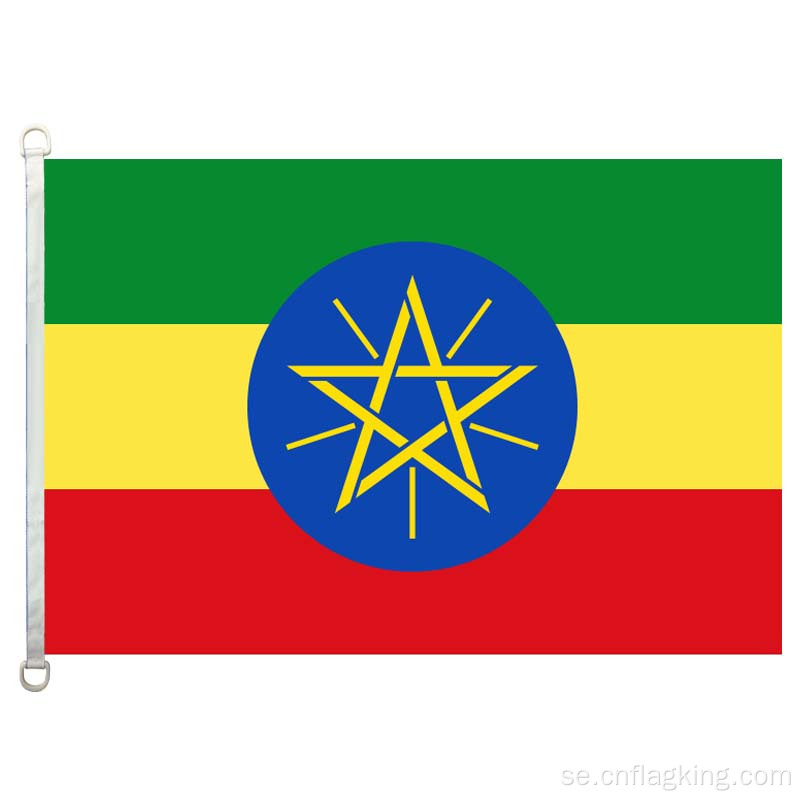 90 * 150cm Etiopiens nationella flagga 100% polyster